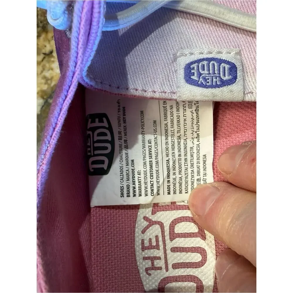 Hey Dude Pink & Purple Tie-Dye Casual Shoes Girls Size J2